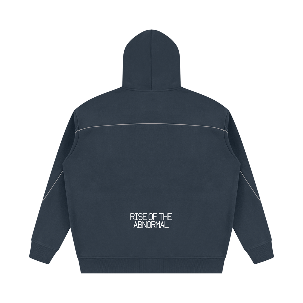 Unisex Oversized Piping Fleece Hoodie