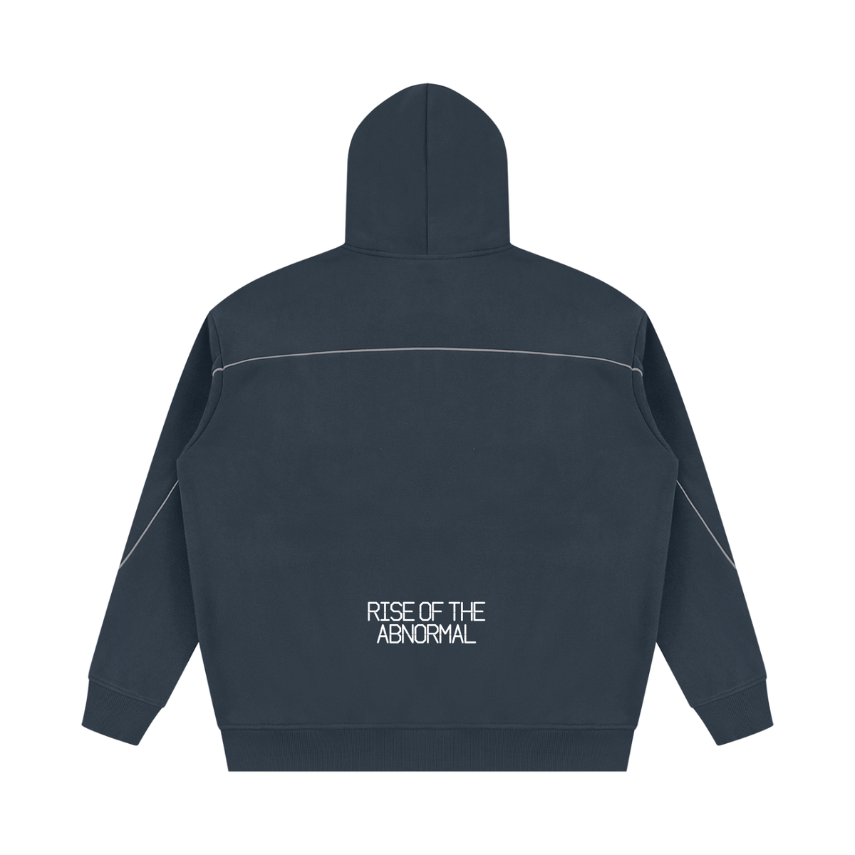 Unisex Oversized Piping Fleece Hoodie