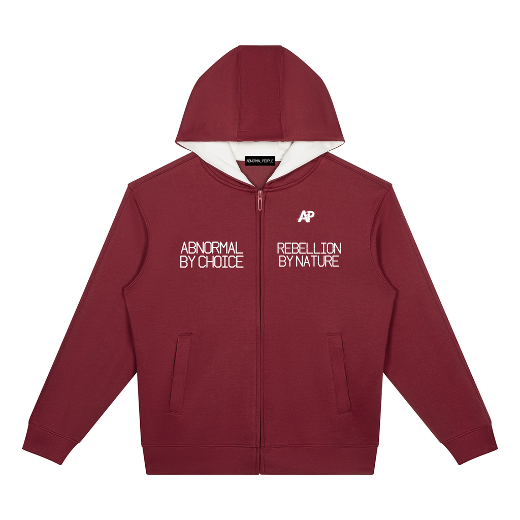 Unisex Drop Shoulder Full Zip Hoodie