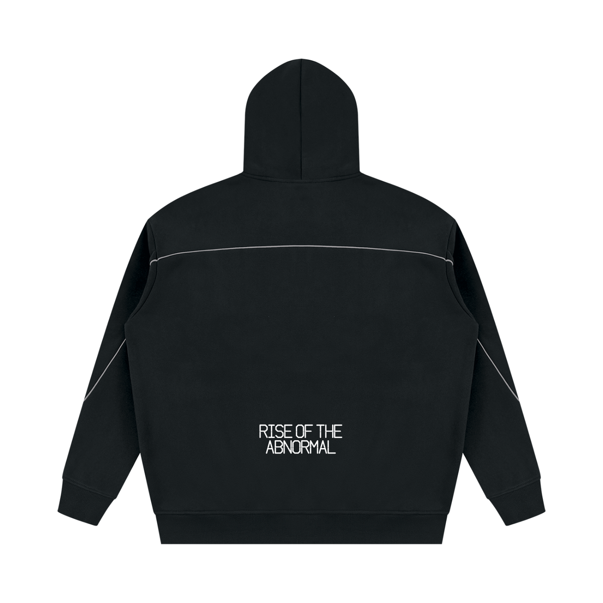 Unisex Oversized Piping Fleece Hoodie