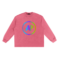 Snow Washed Frayed Edge Long Sleeve T-Shirt