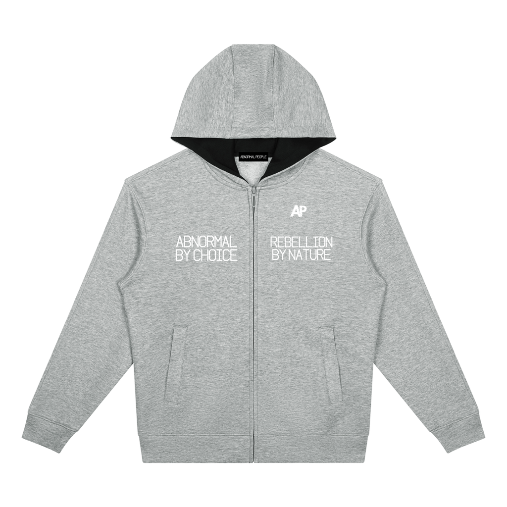 Unisex Drop Shoulder Full Zip Hoodie