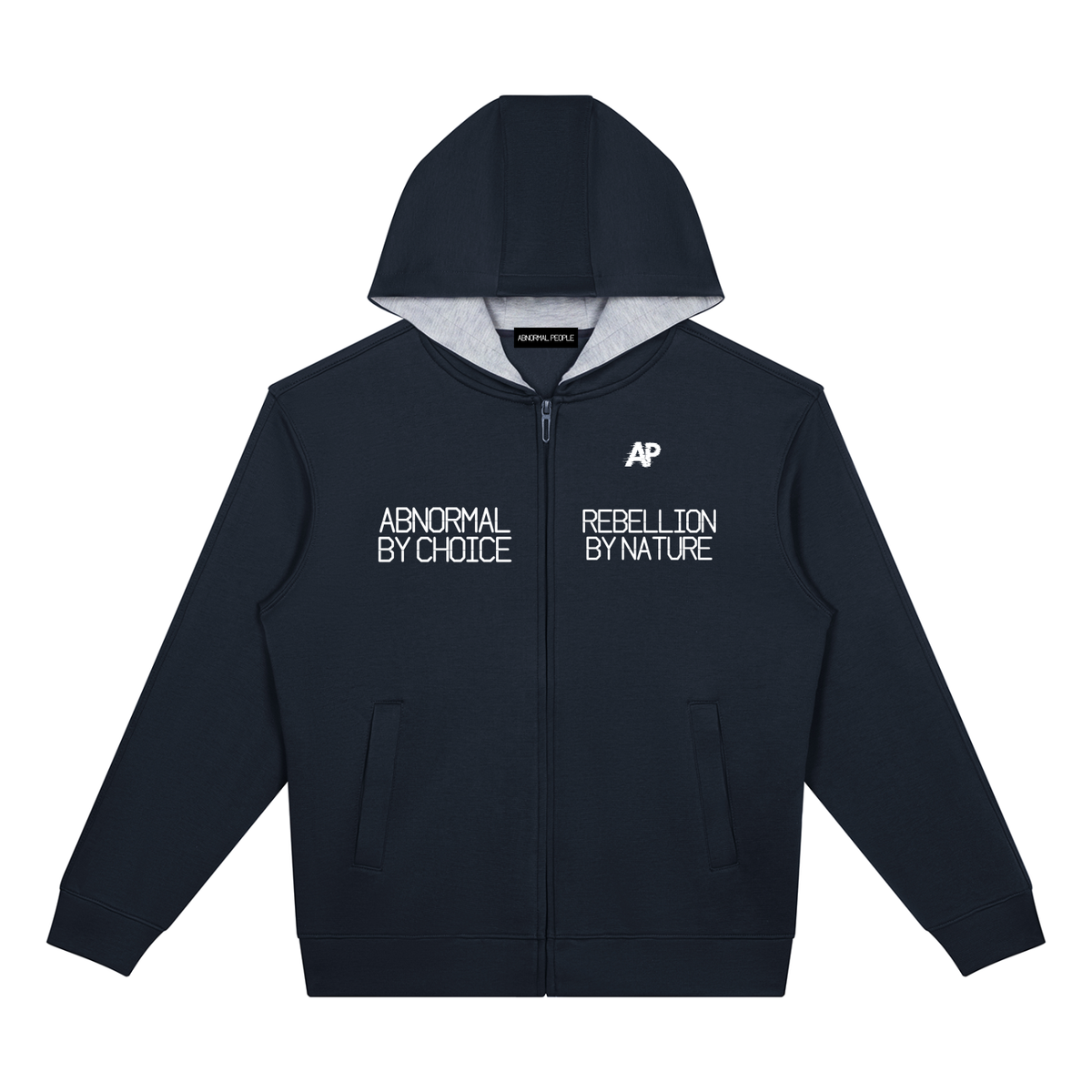 Unisex Drop Shoulder Full Zip Hoodie
