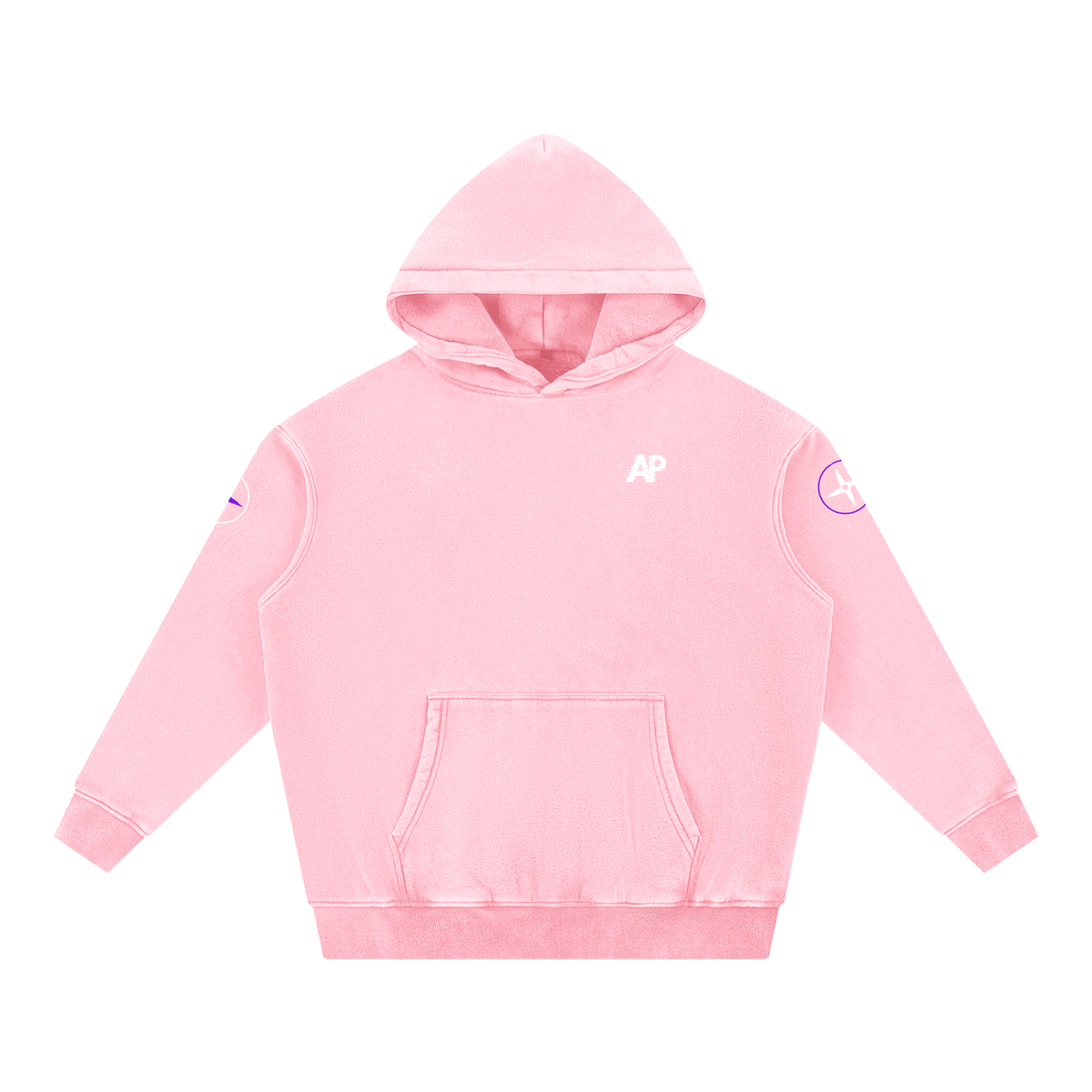 Snow Wash Fleece Oversize Hoodie
