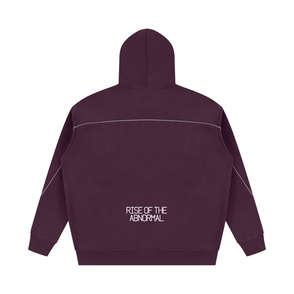 Unisex Oversized Piping Fleece Hoodie