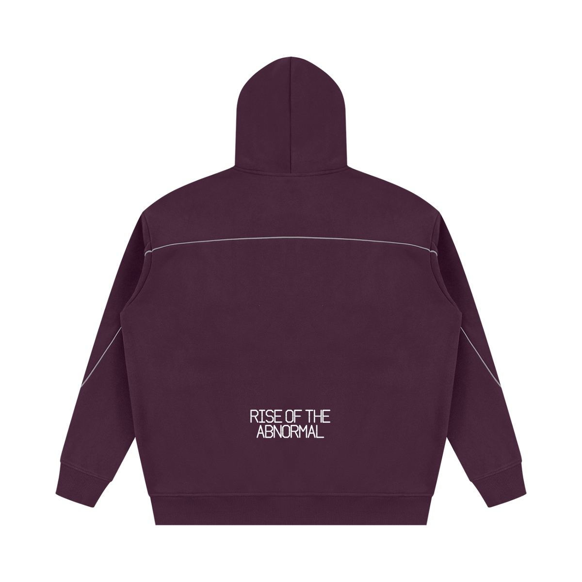 Unisex Oversized Piping Fleece Hoodie