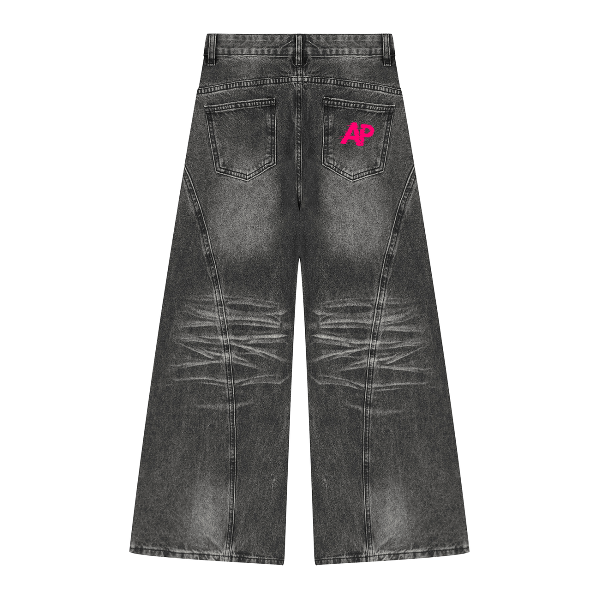Women’s Vintage Wash Wide Leg Denim Jeans