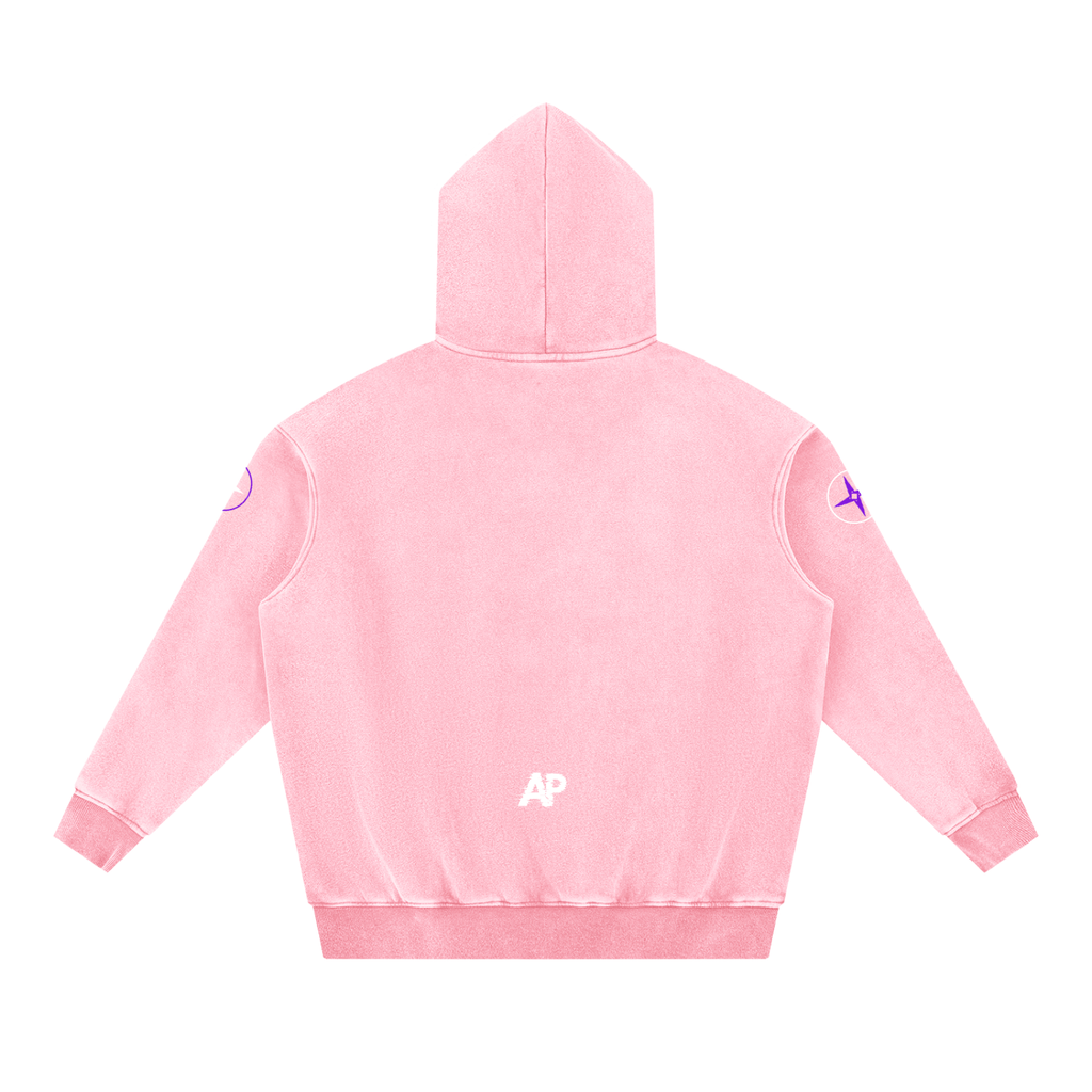 Snow Wash Fleece Oversize Hoodie