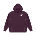 Unisex Oversized Piping Fleece Hoodie